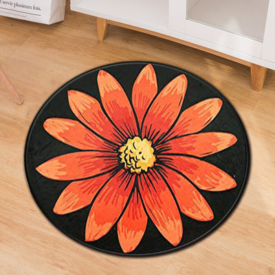 गुणवत्ता  Modern Minimalist Printed Chair Floor Mat Round Office Computer Floor Mat कारखाना