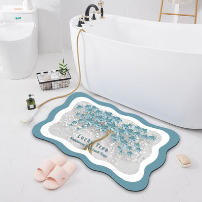 गुणवत्ता  Toilet Kitchen Bathroom Waterproof Carpet Technology Velvet Cartoon Floor Mat कारखाना