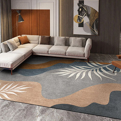 गुणवत्ता  Customized Living Room Floor Carpet Rug Simple Printing Crystal Velvet Carpet कारखाना