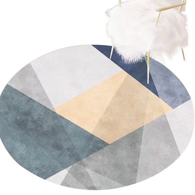 Round Living Room Floor Carpet Polyester/Cotton