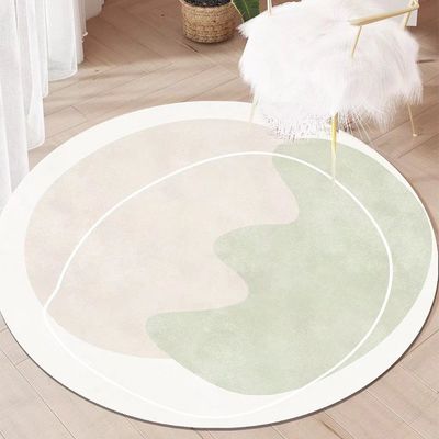 Round Living Room Floor Carpet Polyester/Cotton