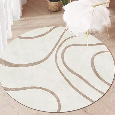 Round Living Room Floor Carpet Polyester/Cotton
