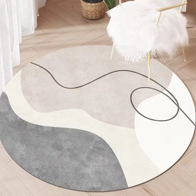 Round Living Room Floor Carpet Polyester/Cotton