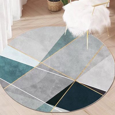 Round Living Room Floor Carpet Polyester/Cotton