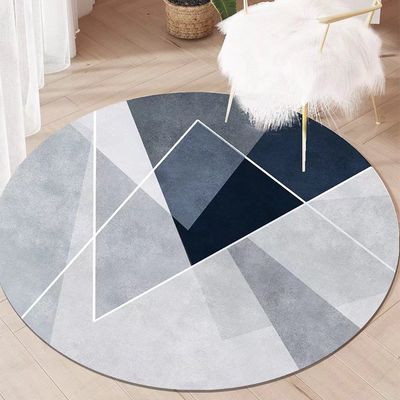 Round Living Room Floor Carpet Polyester/Cotton