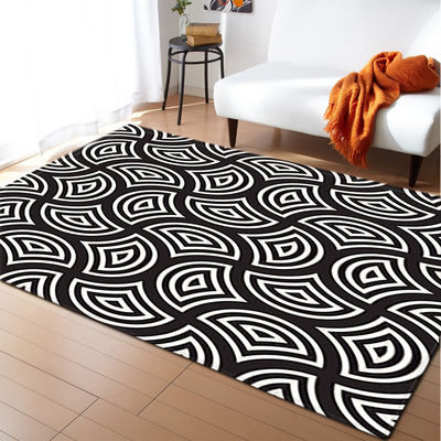 3D floor painting, three-dimensional entrance, long square living room carpet, floor mat, anti slip and water absorbing
