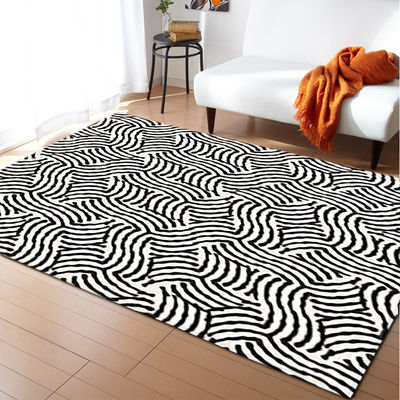 3D floor painting, three-dimensional entrance, long square living room carpet, floor mat, anti slip and water absorbing