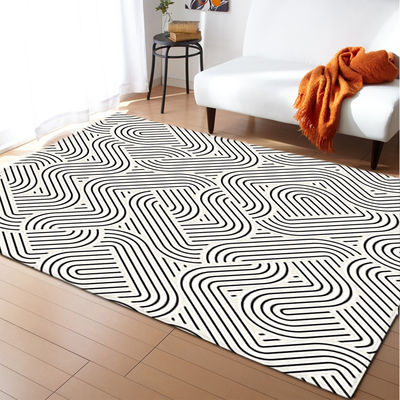 3D floor painting, three-dimensional entrance, long square living room carpet, floor mat, anti slip and water absorbing