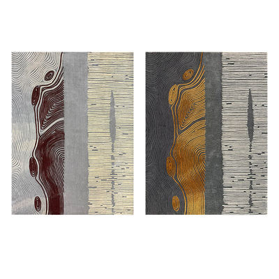 Wool Chinese Style Floor Carpet Rug Irregular Strip For Bedroom Living Room