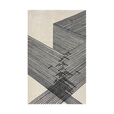Wool Chinese Style Floor Carpet Rug Irregular Strip For Bedroom Living Room