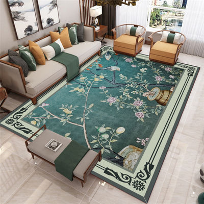 North European Flower Floor Carpet Rug For Home Non Slip