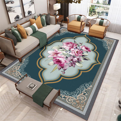 North European Flower Floor Carpet Rug For Home Non Slip