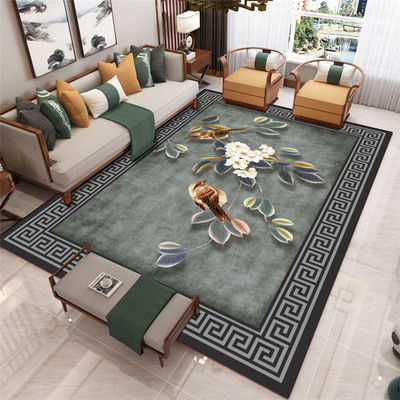 North European Flower Floor Carpet Rug For Home Non Slip