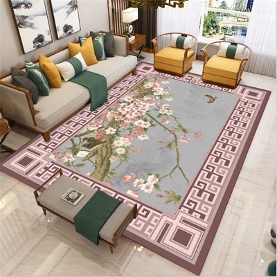 North European Flower Floor Carpet Rug For Home Non Slip