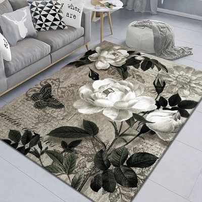 فرش های کف اتاق نشیمن با چاپ هندسی فرش مخملی کریستال مستطیلی