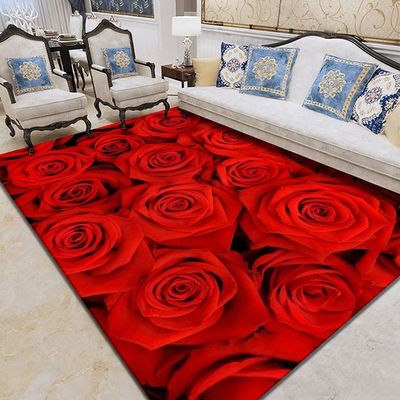 فرش های کف اتاق نشیمن با چاپ هندسی فرش مخملی کریستال مستطیلی