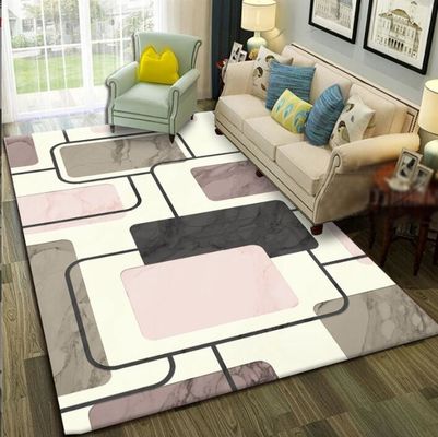 North European Geometric Polyester Fiber Living Room Floor Mat 120*160cm