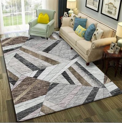 North European Geometric Polyester Fiber Living Room Floor Mat 120*160cm