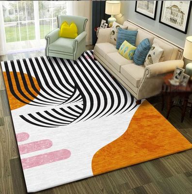 North European Geometric Polyester Fiber Living Room Floor Mat 120*160cm