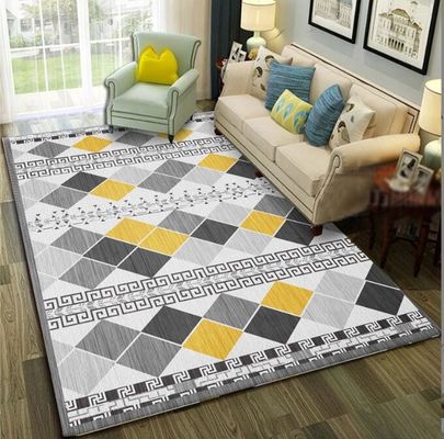 North European Geometric Polyester Fiber Living Room Floor Mat 120*160cm