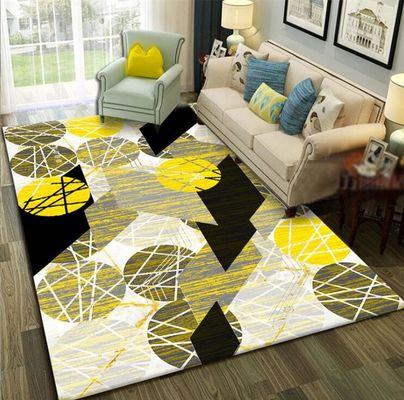 North European Geometric Polyester Fiber Living Room Floor Mat 120*160cm