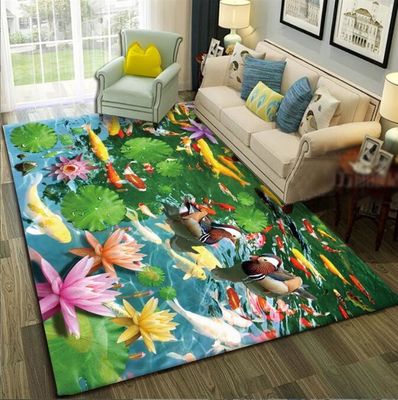 3D Printing Sea World Blending Crystal Velvet Living Room Floor Carpets 120*160cm