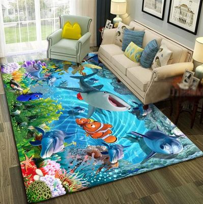 3D Printing Sea World Blending Crystal Velvet Living Room Floor Carpets 120*160cm