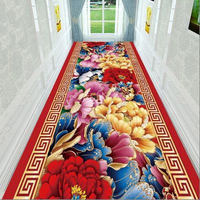 Coil Crystal Velvet Custom Commercial Floor Mat For Entrance Corridor Stairway Hotel