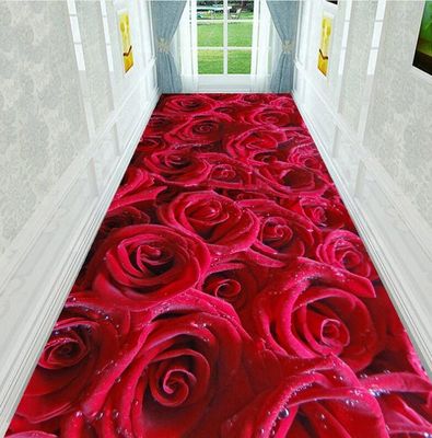 Coil Crystal Velvet Custom Commercial Floor Mat For Entrance Corridor Stairway Hotel
