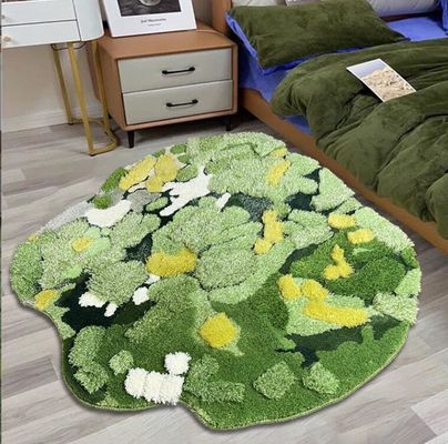 Irregular Polyacrylonitrile Fiber Bedroom Floor Carpet Minuta Pattern European Special Style