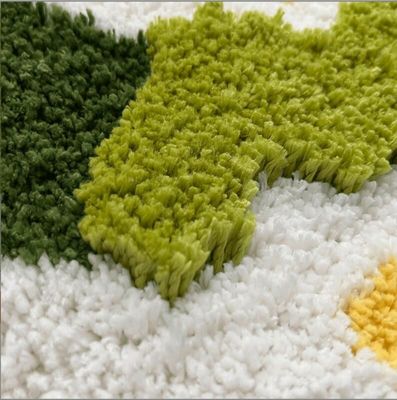 Irregular Polyester Fiber Bedroom Floor Carpet Special Style 80*155cm