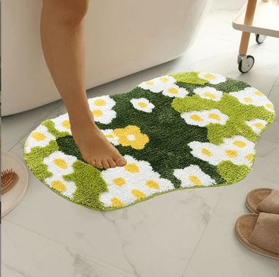 Irregular Polyester Fiber Bedroom Floor Carpet Special Style 80*155cm