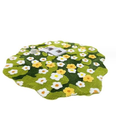 Irregular Polyester Fiber Bedroom Floor Carpet Special Style 80*155cm