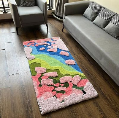 Flocking Round Bedroom Floor Carpet European Special Style 100*100cm
