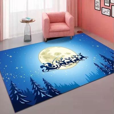 Father Christmas Crystal Velvet Sofa Bedroom And Living Room Floor Carpets 140*200cm