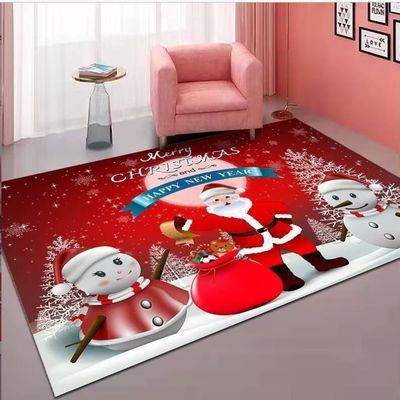 Father Christmas Crystal Velvet Sofa Bedroom And Living Room Floor Carpets 140*200cm
