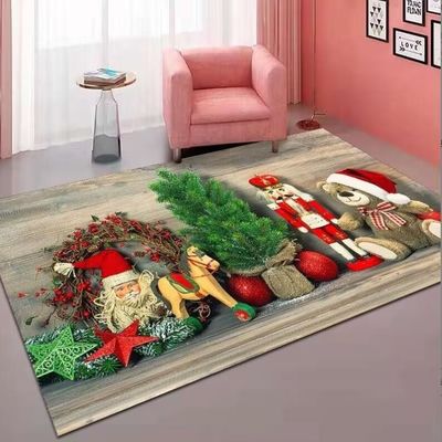 Father Christmas Crystal Velvet Sofa Bedroom And Living Room Floor Carpets 140*200cm