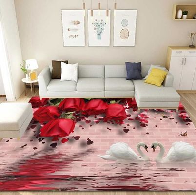 3D Lavender Tulip Pattern Household Bedroom Living Room Floor Carpet Special Style