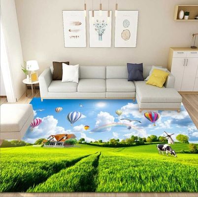 3D Lavender Tulip Pattern Household Bedroom Living Room Floor Carpet Special Style