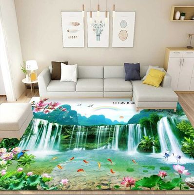 3D Lavender Tulip Pattern Household Bedroom Living Room Floor Carpet Special Style