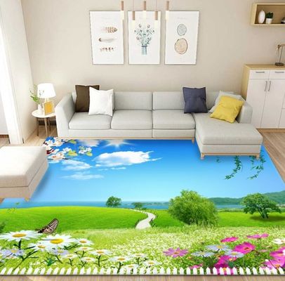 3D Lavender Tulip Pattern Household Bedroom Living Room Floor Carpet Special Style