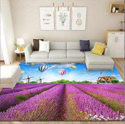 3D Lavender Tulip Pattern Household Bedroom Living Room Floor Carpet Special Style