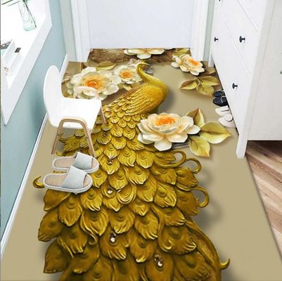 Beautiful Peacock Pattern Household Bedroom Living Room Floor Carpet Special Style