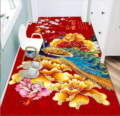 Beautiful Peacock Pattern Household Bedroom Living Room Floor Carpet Special Style