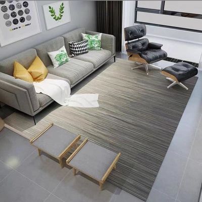 فرش اتاق نشیمن ساده مستطیل فیبر پلی استر سبک ویژه
