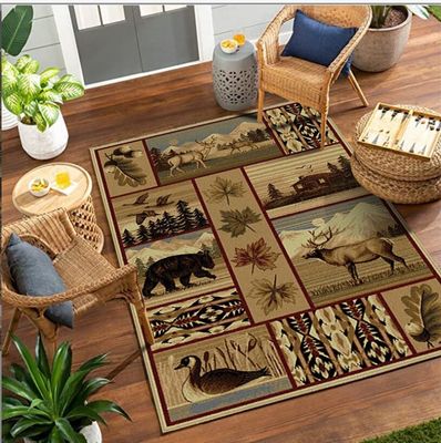 North European Ancient Crystal Velvet Floor Carpets For Sofa Bedroom And Living Room Door