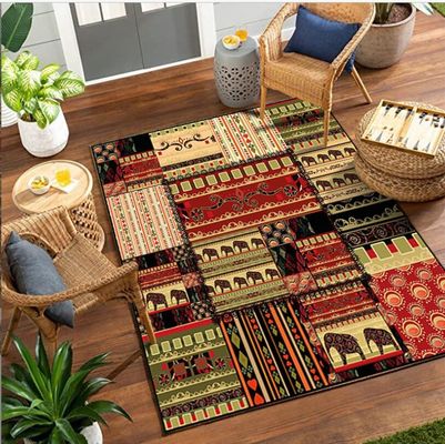 North European Ancient Crystal Velvet Floor Carpets For Sofa Bedroom And Living Room Door