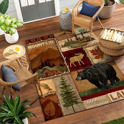 North European Ancient Crystal Velvet Floor Carpets For Hotel And Living Room Door