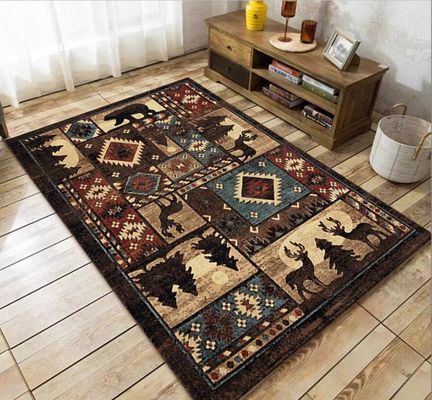 North European Ancient Crystal Velvet Floor Carpets For Hotel And Living Room Door