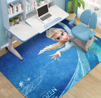 Frozen Cartoon Crystal Velvet Rectangle Floor Carpets For Bedroom 200*300cm